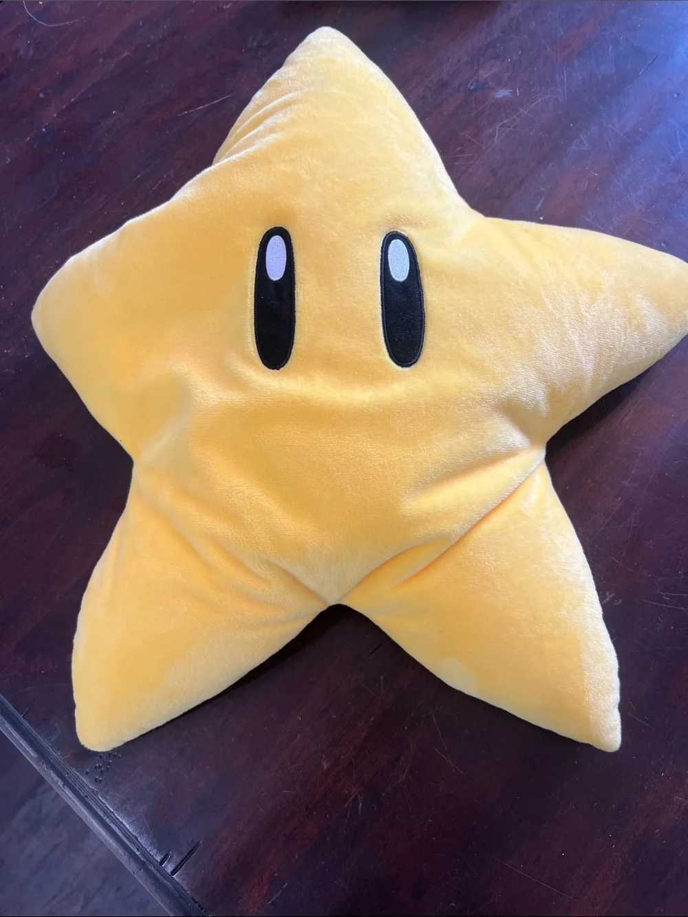 Super Mario Nintendo World Japan Star Question Block Reversible Plush Cushio